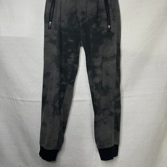 Old Navy Boys M size 8 Jogger Sweatpants Gray Black Tie Dye Zip Pockets - 0410 - Picture 4 of 4